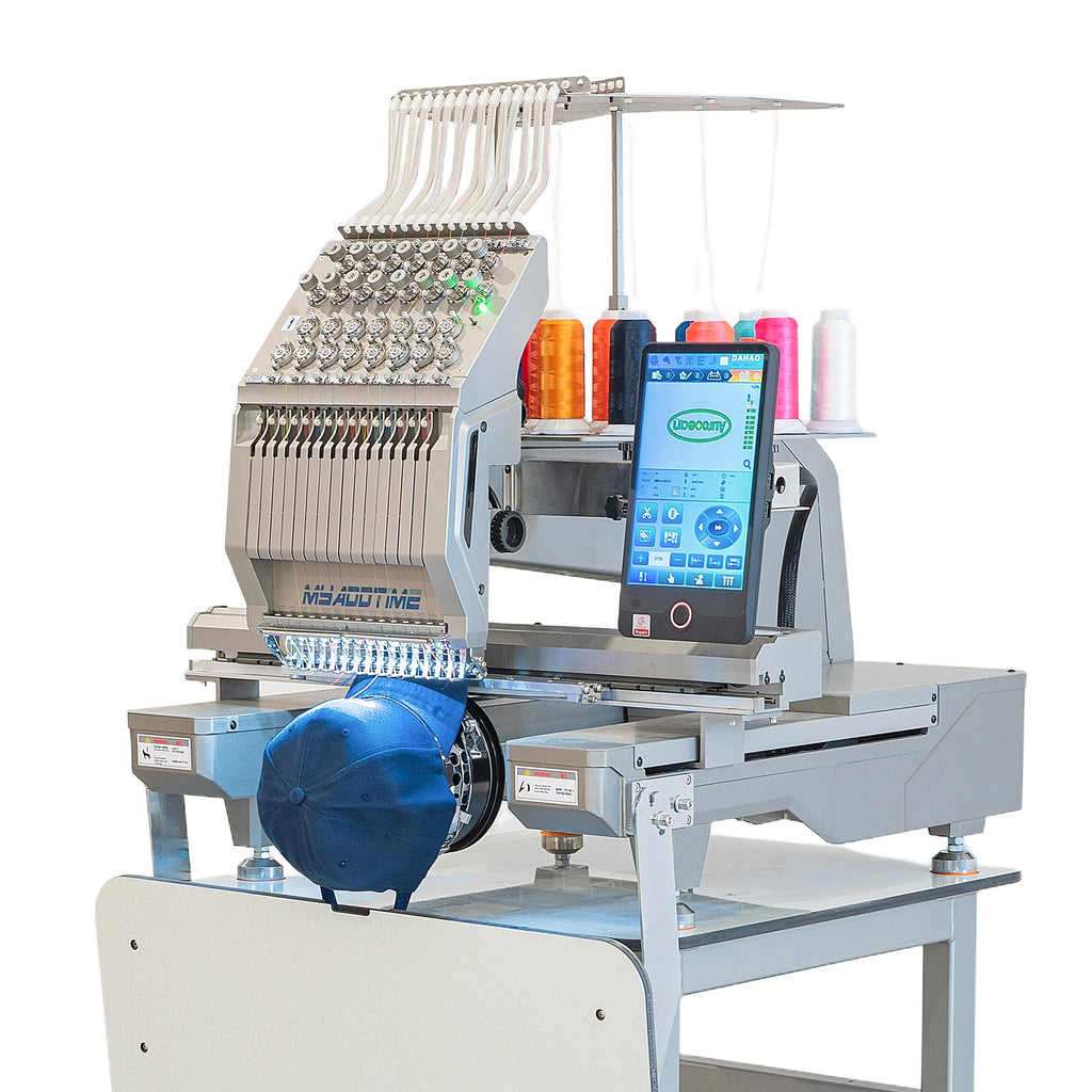 MYADDTIME 15-Needle Commercial Embroidery Machine for Hats & Apparel