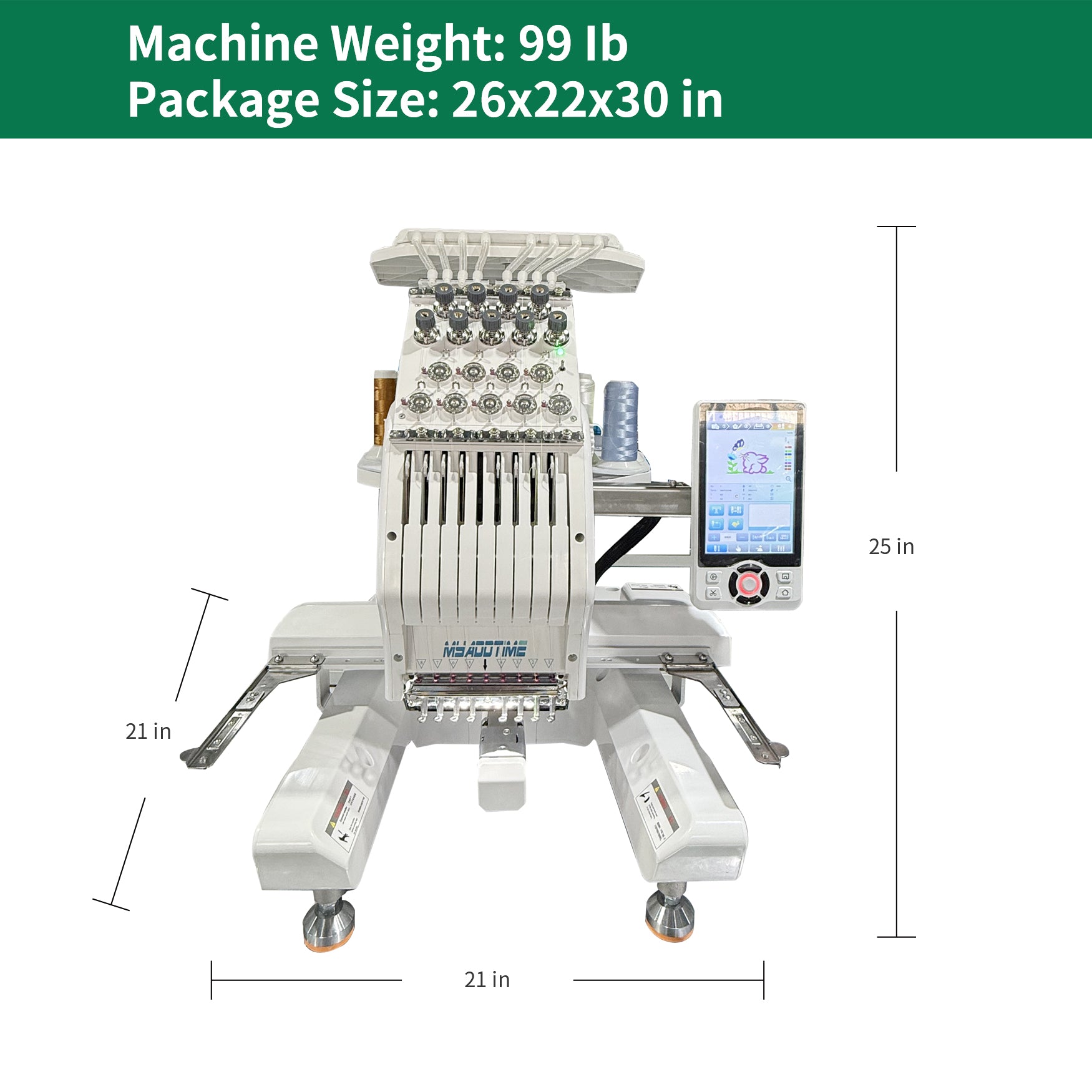 MYADDTIME 8-Needle Embroidery Machine for Home & Small Business