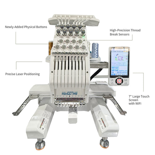 MYADDTIME 8-Needle Embroidery Machine for Home & Small Business